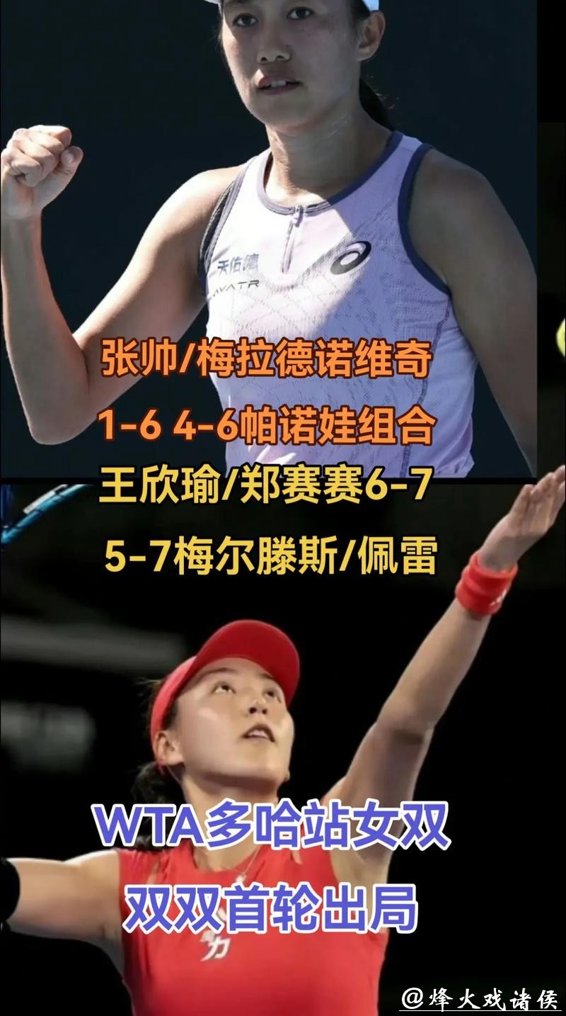 WTA排名：张帅女双排名重返前十 王欣瑜提升13位